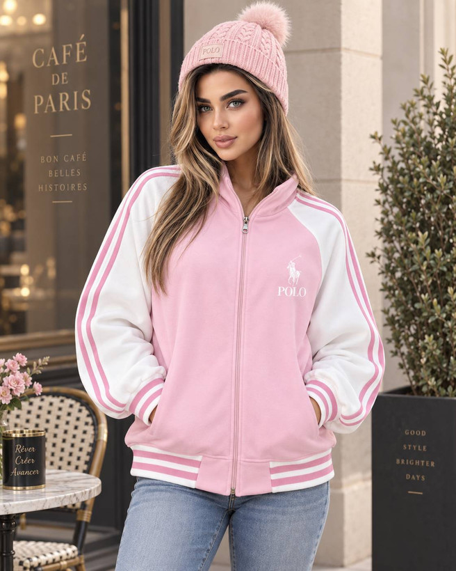سویشرت polo جنس : دورس داخل کرکی مشکی, آبی, سفید, صورتی, زرد فری سایز زنانه