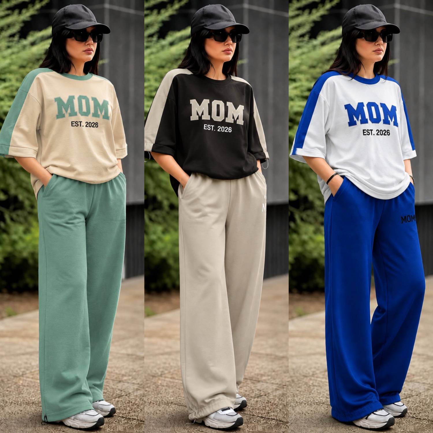 ست اسپرت mom جنس : پنبه گلکسی فری سایز رنگبندی زنانه